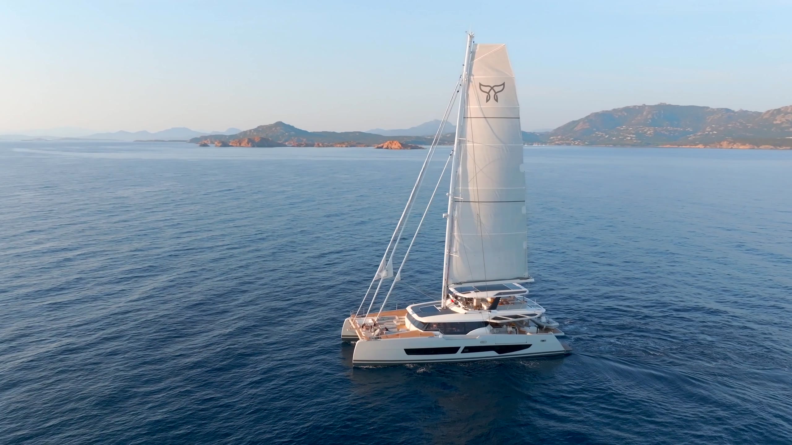 WINDKIND sailing catamaran under sail on the open sea