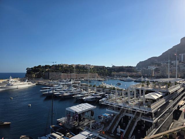 Monaco harbour with Le Rocher